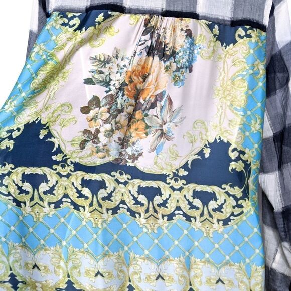 ARATTA SILENT JOURNEY Plaid Floral Button Shirt S - Picture 8 of 10